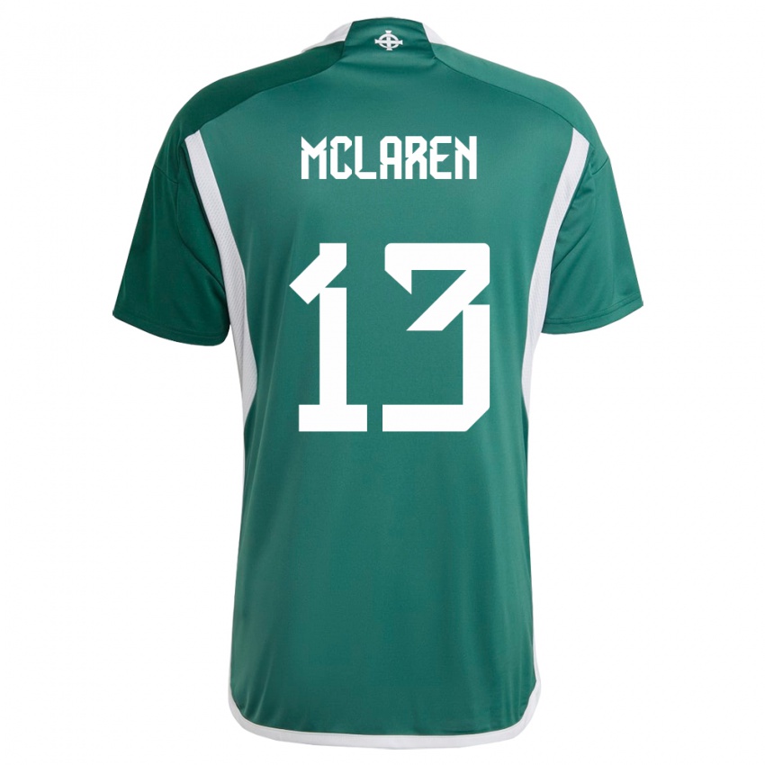 Hombre Camiseta Irlanda Del Norte Rachel Mclaren #13 Verde 1ª Equipación 24-26 La Camisa Argentina