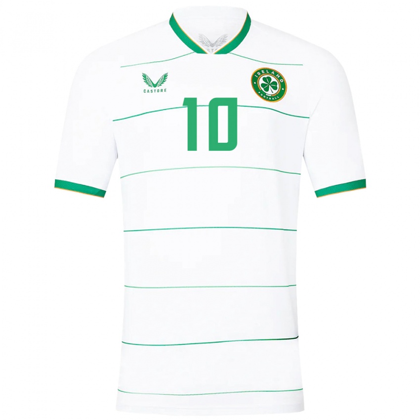 Hombre Camiseta Irlanda Harry Vaughan #10 Blanco 2ª Equipación 24-26 La Camisa Argentina