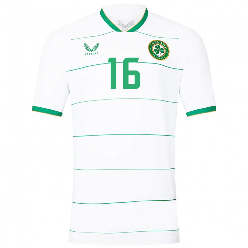 Hombre Camiseta Irlanda Oisin Cooney #16 Blanco 2ª Equipación 24-26 La Camisa Argentina