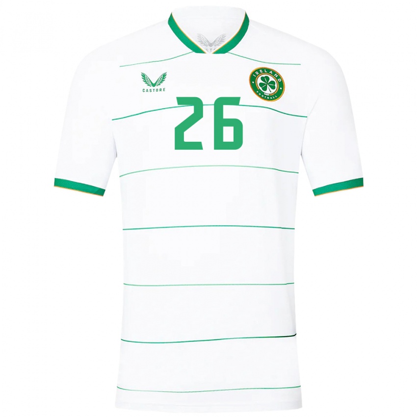 Hombre Camiseta Irlanda Deborah-Anne De La Harpe #26 Blanco 2ª Equipación 24-26 La Camisa Argentina