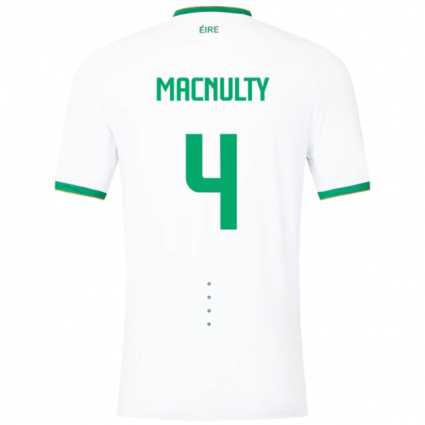 Hombre Camiseta Irlanda Anselmo García Macnulty #4 Blanco 2ª Equipación 24-26 La Camisa Argentina