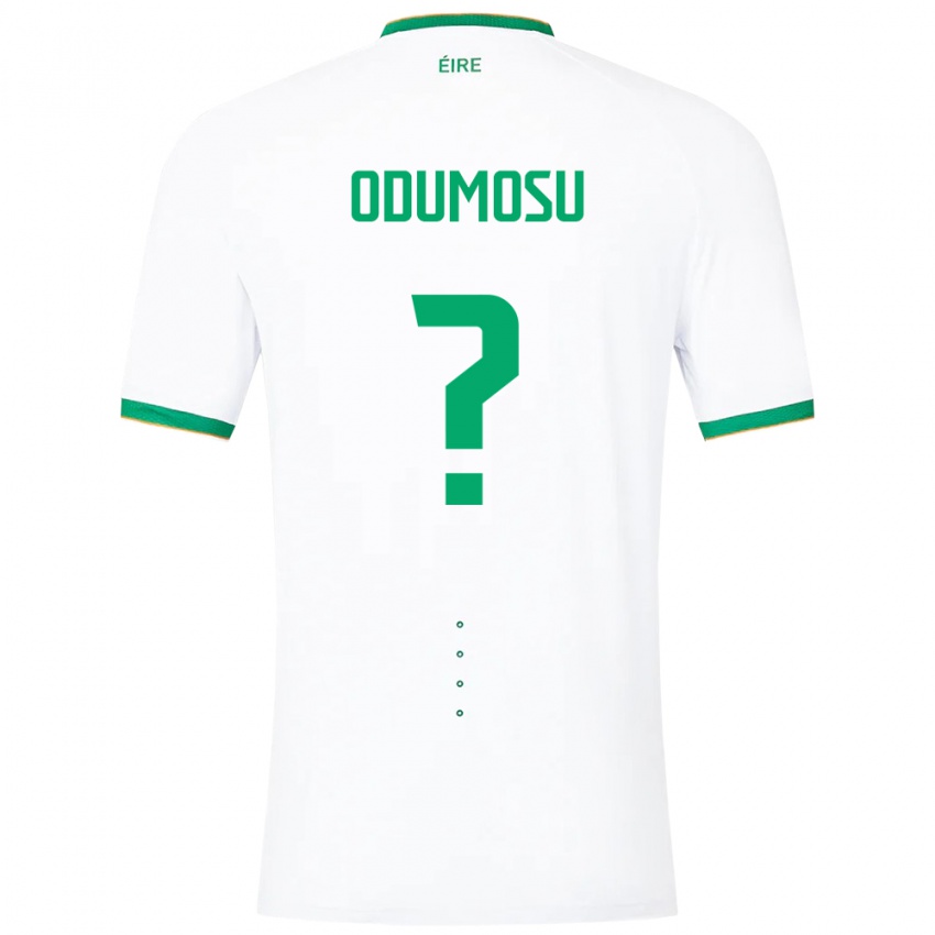 Hombre Camiseta Irlanda David Odumosu #0 Blanco 2ª Equipación 24-26 La Camisa Argentina