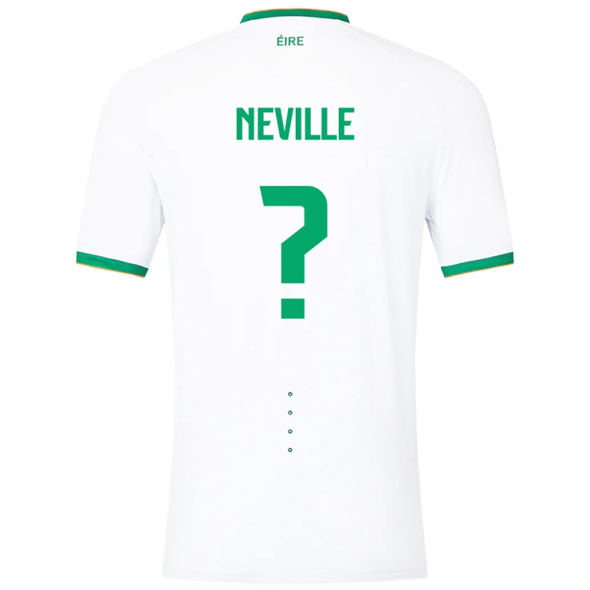 Hombre Camiseta Irlanda Harvey Neville #0 Blanco 2ª Equipación 24-26 La Camisa Argentina