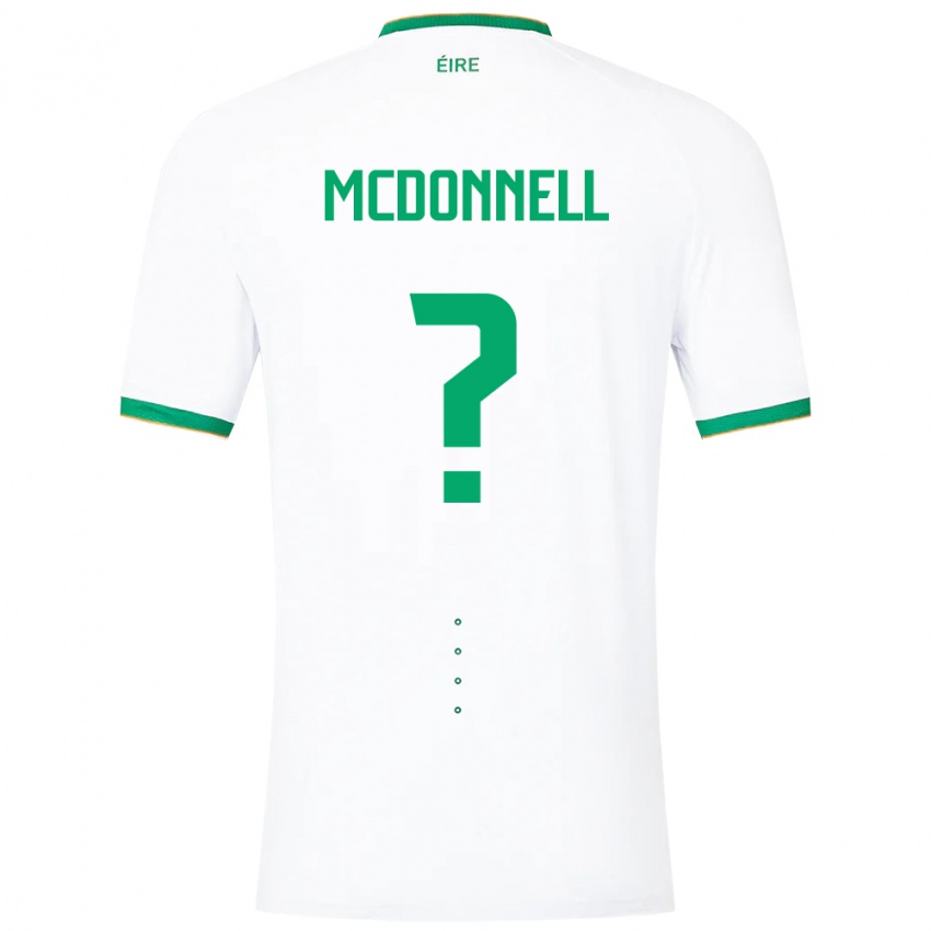 Hombre Camiseta Irlanda Grady Mcdonnell #0 Blanco 2ª Equipación 24-26 La Camisa Argentina