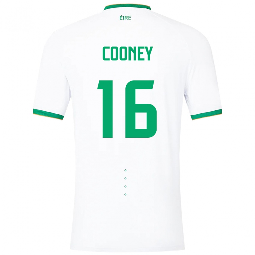 Hombre Camiseta Irlanda Oisin Cooney #16 Blanco 2ª Equipación 24-26 La Camisa Argentina