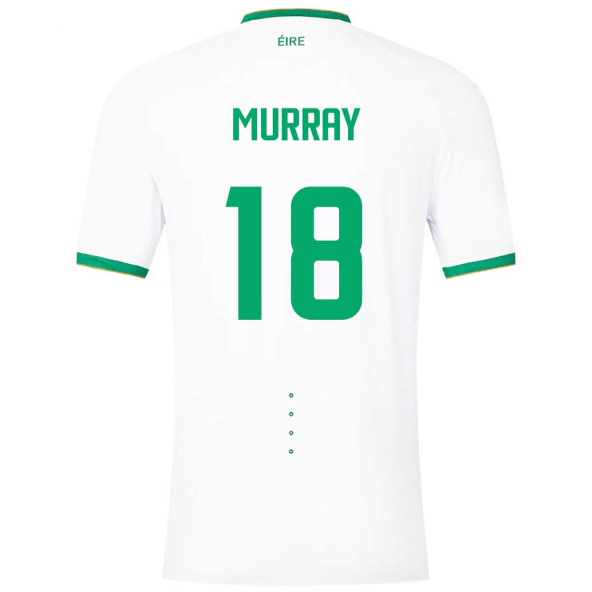 Hombre Camiseta Irlanda Matthew Murray #18 Blanco 2ª Equipación 24-26 La Camisa Argentina