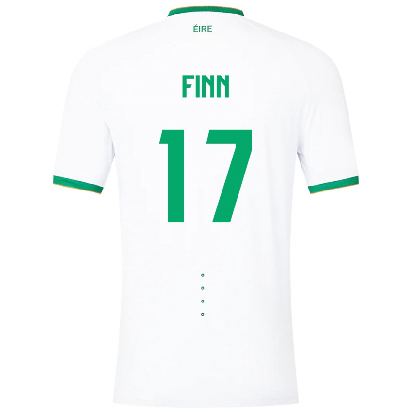 Hombre Camiseta Irlanda Jamie Finn #17 Blanco 2ª Equipación 24-26 La Camisa Argentina