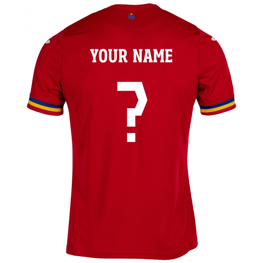 Hombre Camiseta Rumania Su Nombre #0 Rojo 2ª Equipación 24-26 La Camisa Argentina