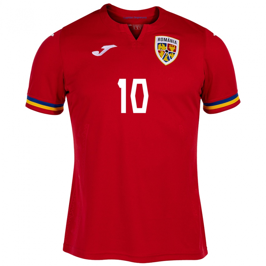 Hombre Camiseta Rumania Samuel Fuleki #10 Rojo 2ª Equipación 24-26 La Camisa Argentina