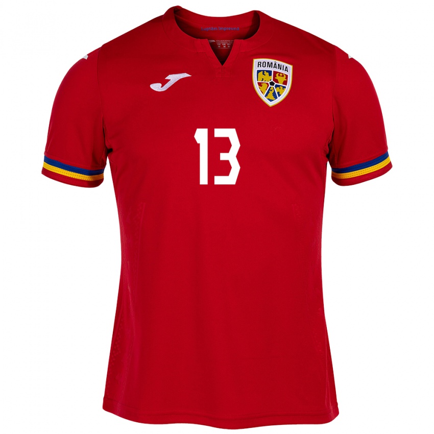 Hombre Camiseta Rumania Erika Geréd #13 Rojo 2ª Equipación 24-26 La Camisa Argentina