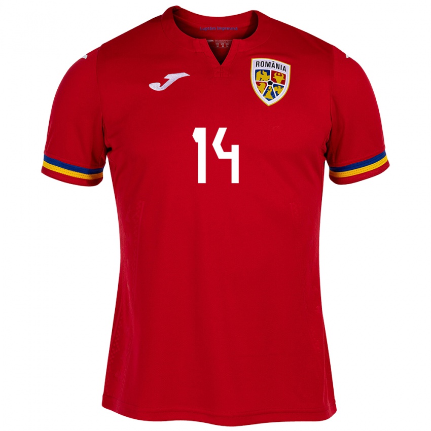 Hombre Camiseta Rumania Andrea Herczeg #14 Rojo 2ª Equipación 24-26 La Camisa Argentina