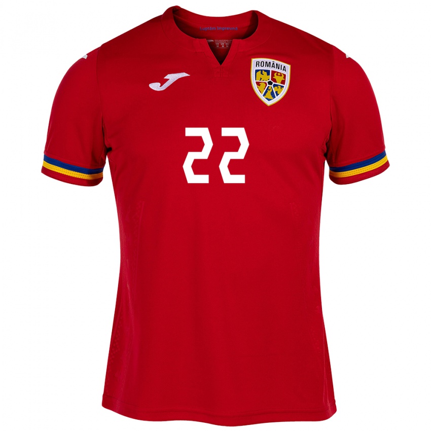 Hombre Camiseta Rumania Mirela Pop-Ganea #22 Rojo 2ª Equipación 24-26 La Camisa Argentina