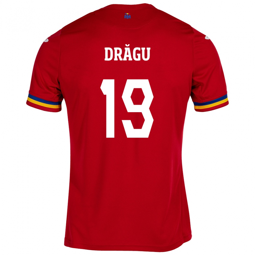 Hombre Camiseta Rumania Denis Drăguş #19 Rojo 2ª Equipación 24-26 La Camisa Argentina