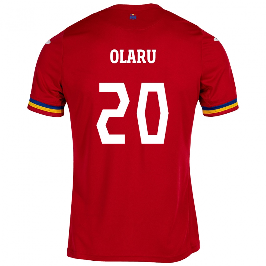 Hombre Camiseta Rumania Darius Olaru #20 Rojo 2ª Equipación 24-26 La Camisa Argentina