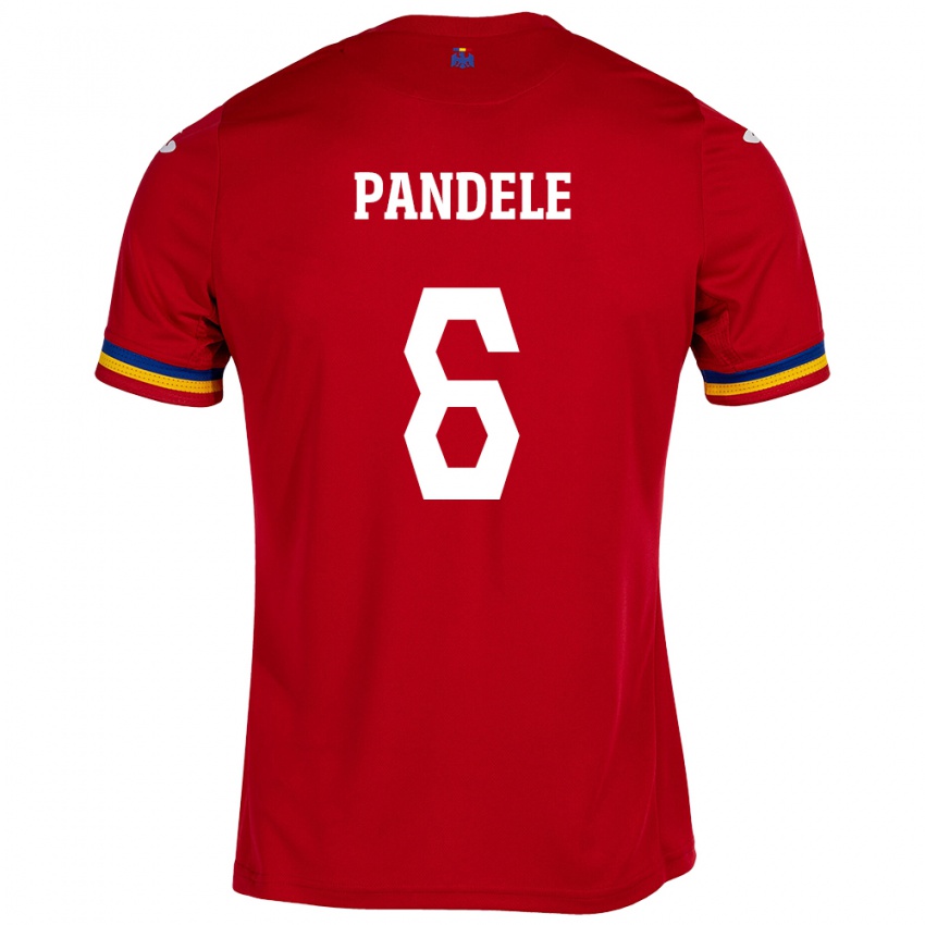 Hombre Camiseta Rumania Andrei Pandele #6 Rojo 2ª Equipación 24-26 La Camisa Argentina