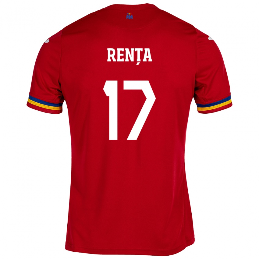 Hombre Camiseta Rumania Denis Rența #17 Rojo 2ª Equipación 24-26 La Camisa Argentina