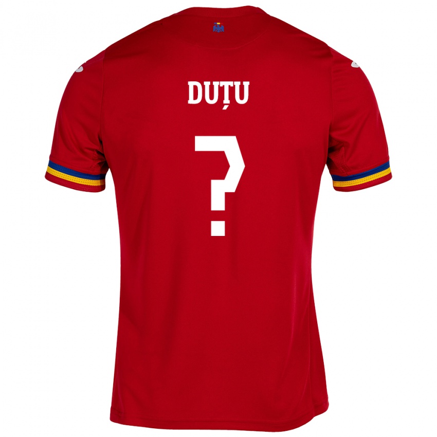 Hombre Camiseta Rumania Matteo Duțu #0 Rojo 2ª Equipación 24-26 La Camisa Argentina