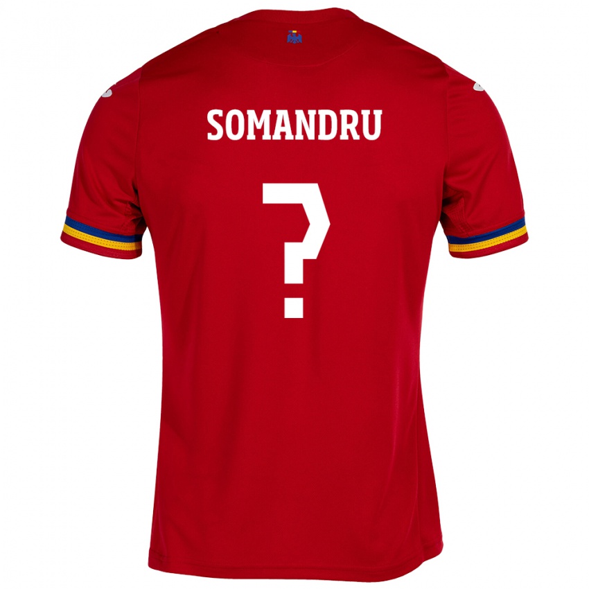 Hombre Camiseta Rumania Eric Somandru #0 Rojo 2ª Equipación 24-26 La Camisa Argentina