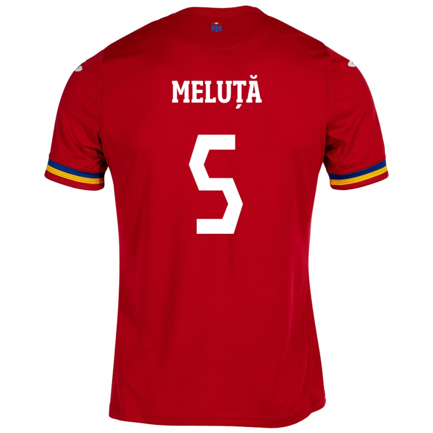 Hombre Camiseta Rumania Teodora Meluță #5 Rojo 2ª Equipación 24-26 La Camisa Argentina