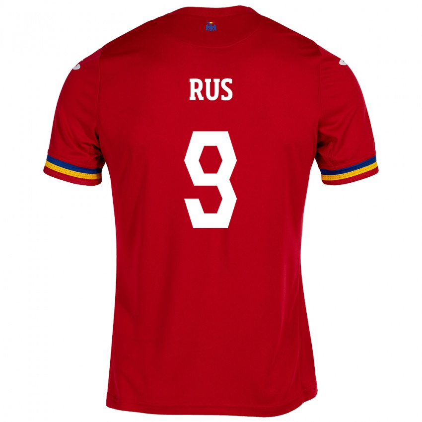 Hombre Camiseta Rumania Laura Rus #9 Rojo 2ª Equipación 24-26 La Camisa Argentina