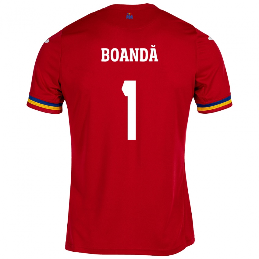 Hombre Camiseta Rumania Lavinia Boandă #1 Rojo 2ª Equipación 24-26 La Camisa Argentina