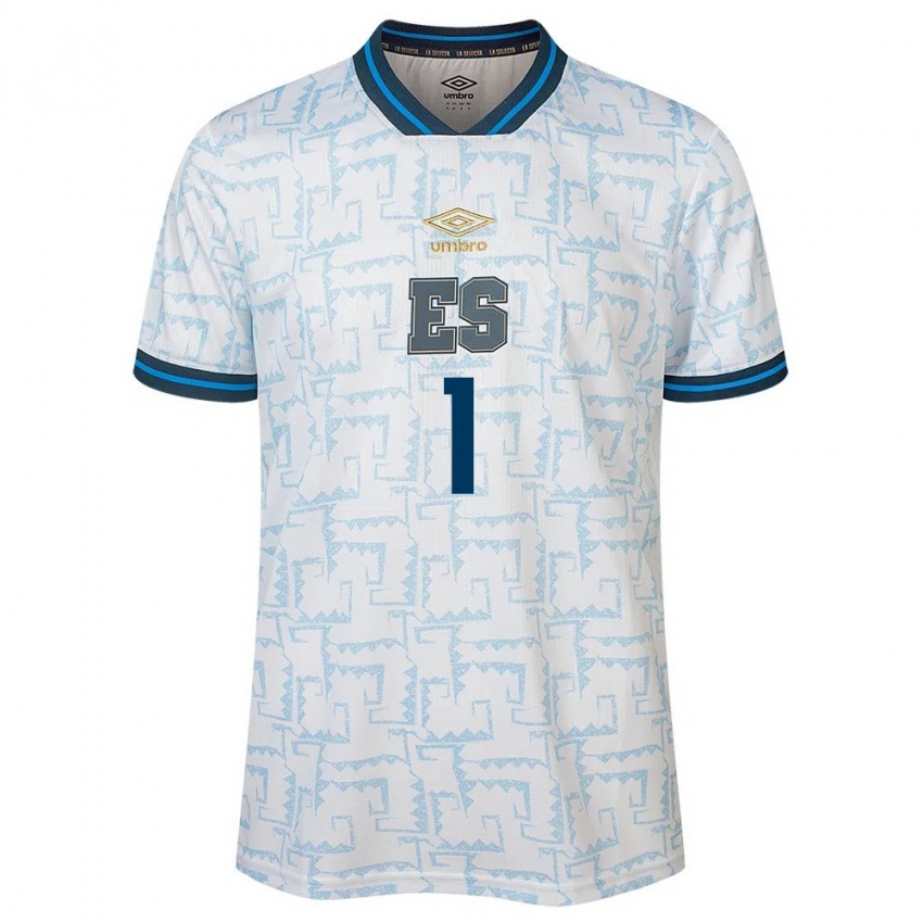 Hombre Camiseta El Salvador Idalia Serrano #1 Blanco 2ª Equipación 24-26 La Camisa Argentina