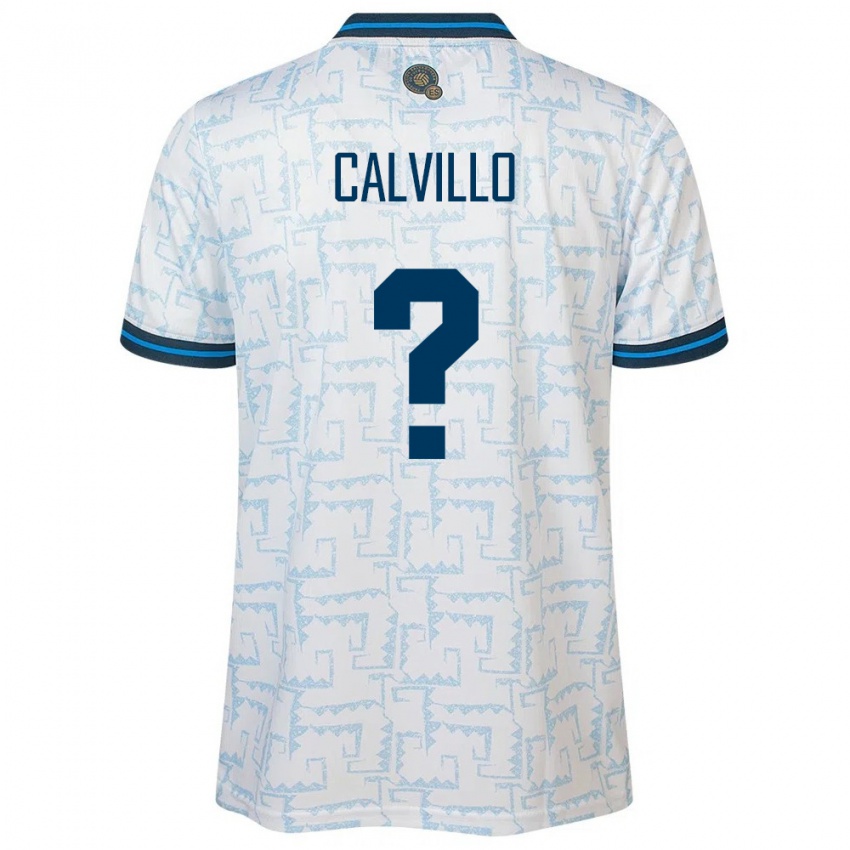 Hombre Camiseta El Salvador Eric Calvillo #0 Blanco 2ª Equipación 24-26 La Camisa Argentina