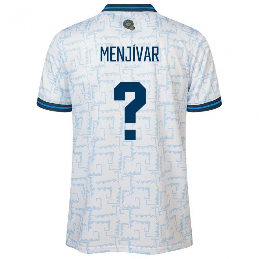 Hombre Camiseta El Salvador Leonardo Menjívar #0 Blanco 2ª Equipación 24-26 La Camisa Argentina