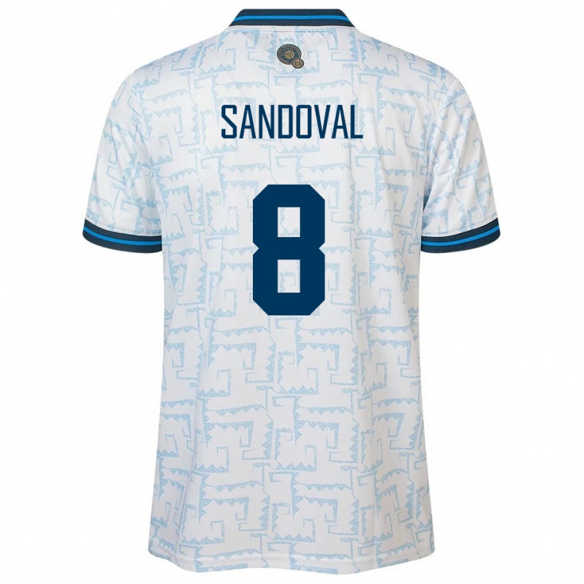 Hombre Camiseta El Salvador Emerson Sandoval #8 Blanco 2ª Equipación 24-26 La Camisa Argentina