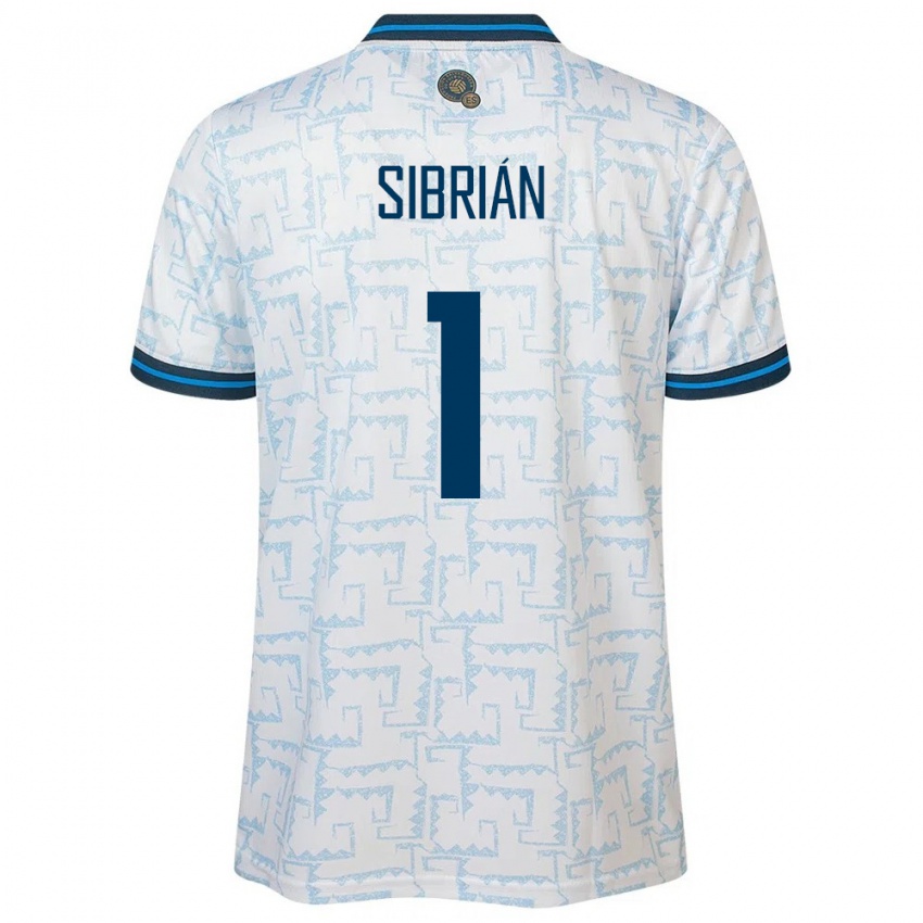 Hombre Camiseta El Salvador Sergio Sibrián #1 Blanco 2ª Equipación 24-26 La Camisa Argentina