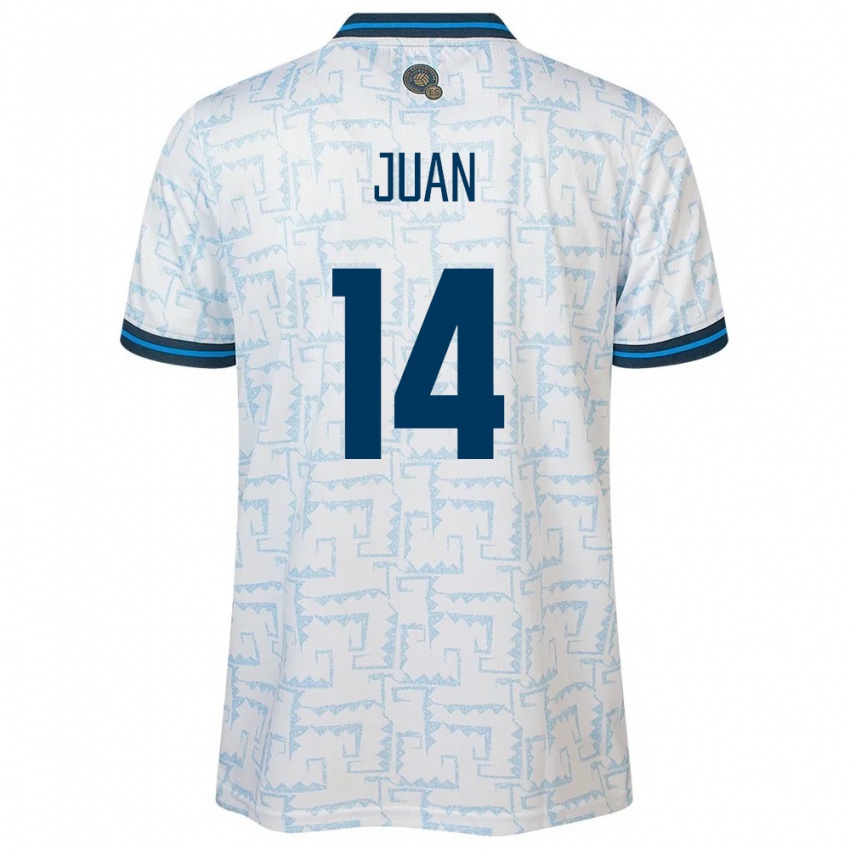 Hombre Camiseta El Salvador Juan Sánchez #14 Blanco 2ª Equipación 24-26 La Camisa Argentina