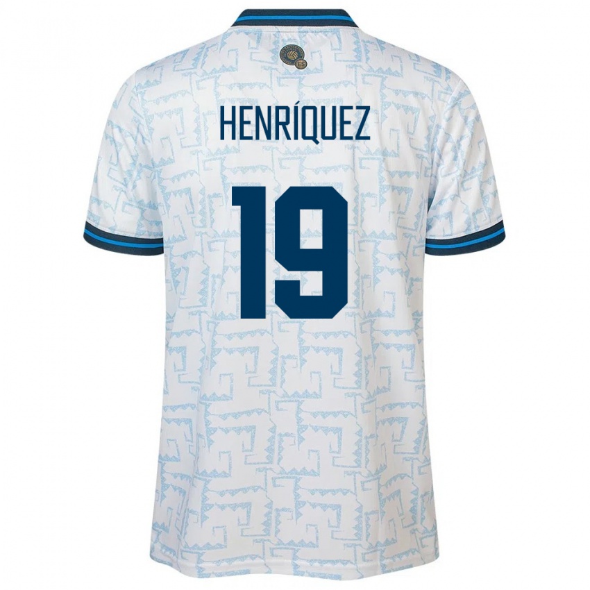 Hombre Camiseta El Salvador Alejandro Henríquez #19 Blanco 2ª Equipación 24-26 La Camisa Argentina
