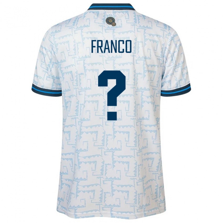 Hombre Camiseta El Salvador Daniel Franco #0 Blanco 2ª Equipación 24-26 La Camisa Argentina