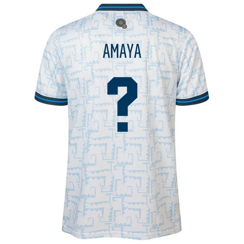 Hombre Camiseta El Salvador Bryan Amaya #0 Blanco 2ª Equipación 24-26 La Camisa Argentina