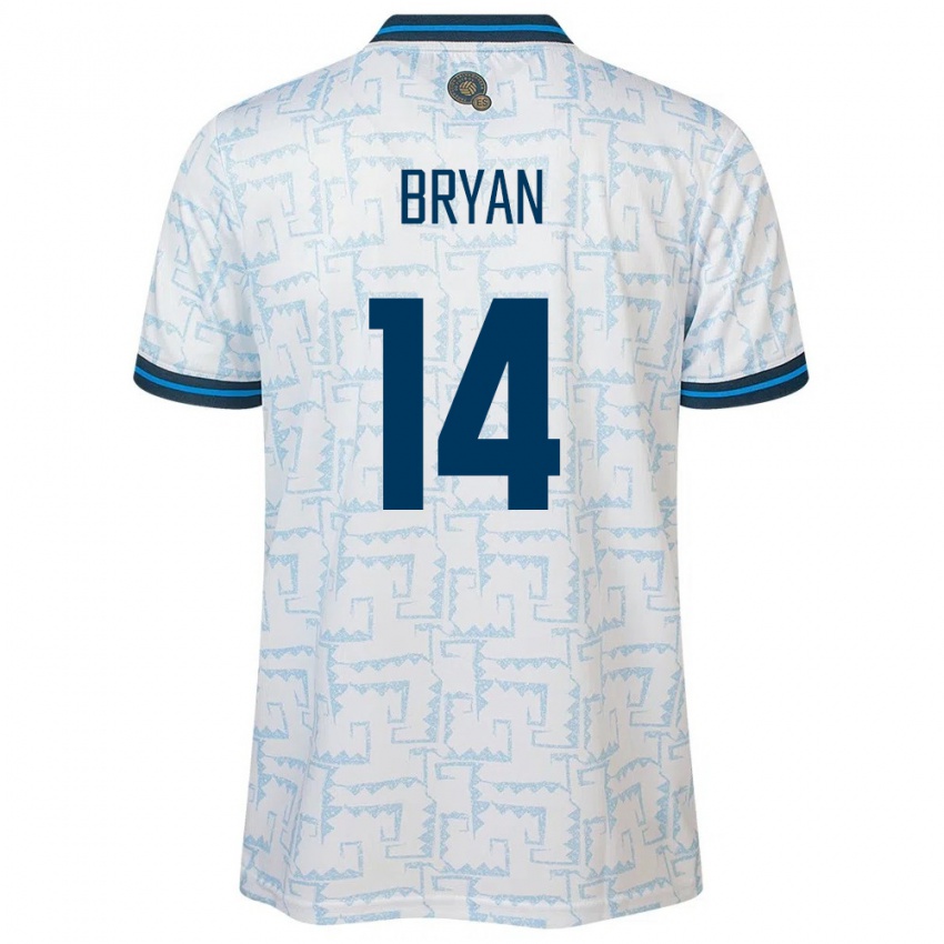 Hombre Camiseta El Salvador Bryan Vásquez #14 Blanco 2ª Equipación 24-26 La Camisa Argentina