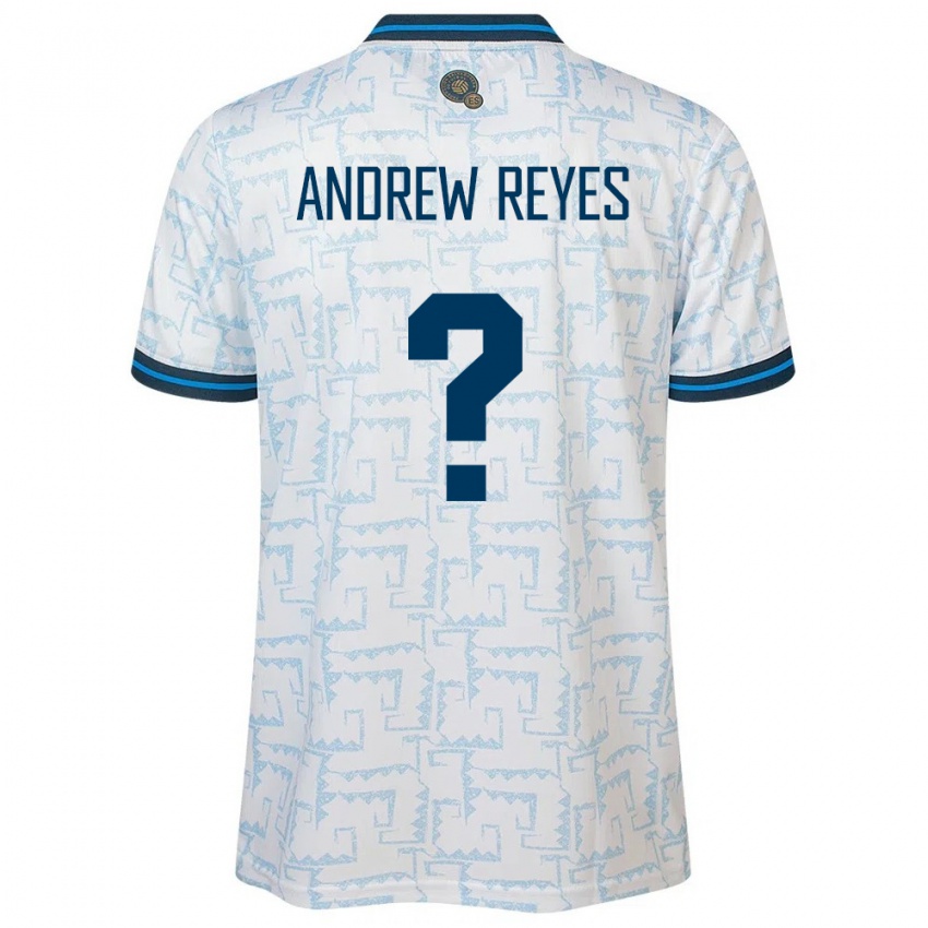 Hombre Camiseta El Salvador Andrew Reyes #0 Blanco 2ª Equipación 24-26 La Camisa Argentina