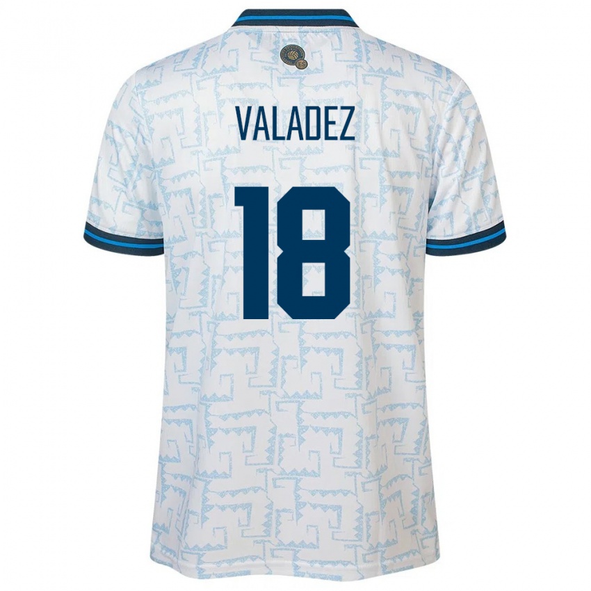 Hombre Camiseta El Salvador Samantha Valadez #18 Blanco 2ª Equipación 24-26 La Camisa Argentina