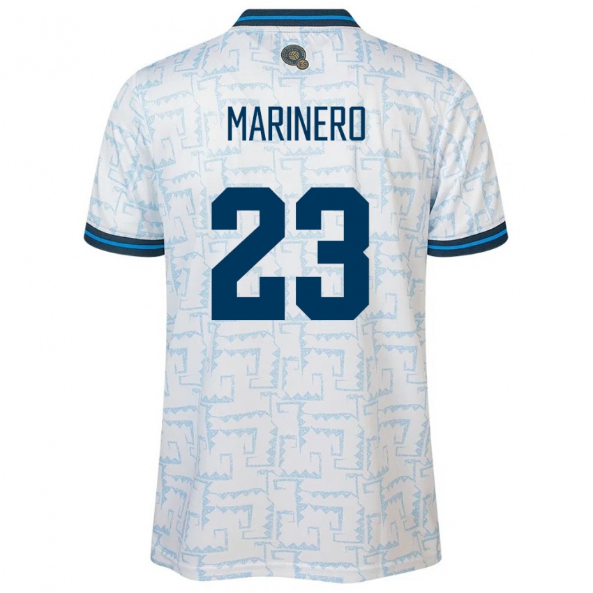 Hombre Camiseta El Salvador Amber Marinero #23 Blanco 2ª Equipación 24-26 La Camisa Argentina