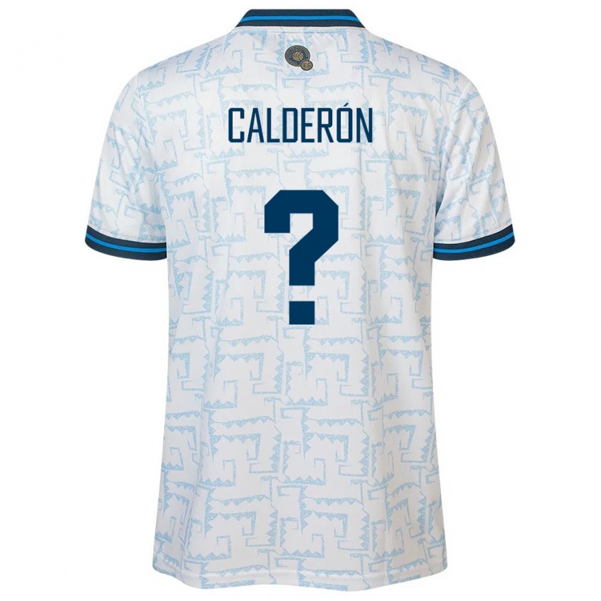 Hombre Camiseta El Salvador Paola Calderón #0 Blanco 2ª Equipación 24-26 La Camisa Argentina