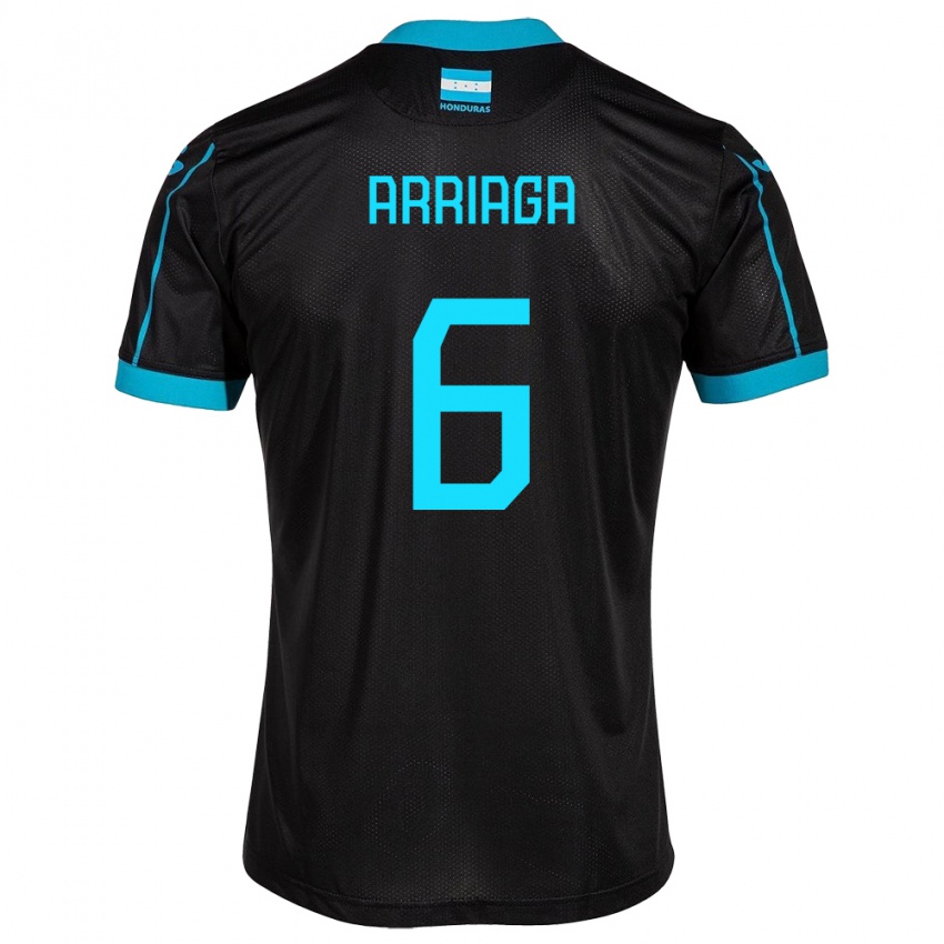 Hombre Camiseta Honduras Javier Arriaga #6 Negro 2ª Equipación 24-26 La Camisa Argentina