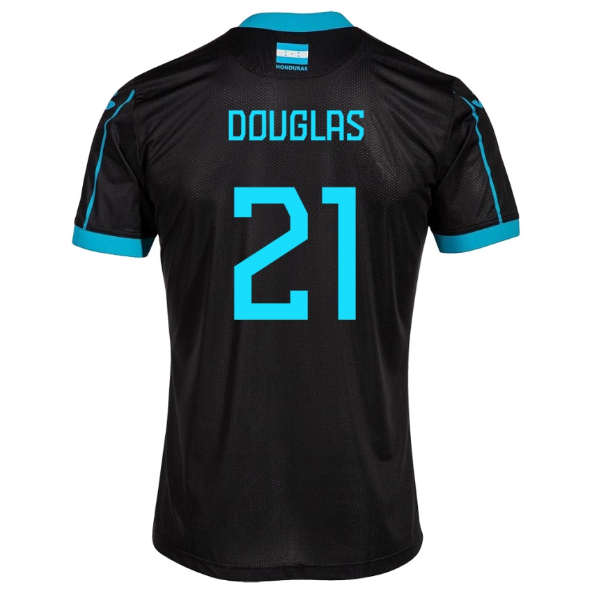 Hombre Camiseta Honduras Douglas Martínez #21 Negro 2ª Equipación 24-26 La Camisa Argentina