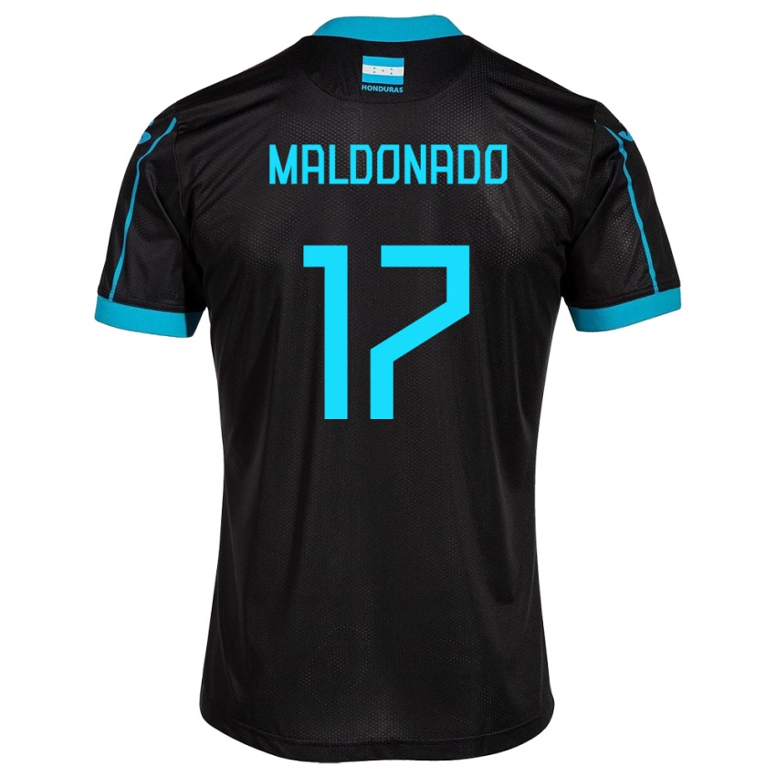 Hombre Camiseta Honduras Axel Maldonado #17 Negro 2ª Equipación 24-26 La Camisa Argentina