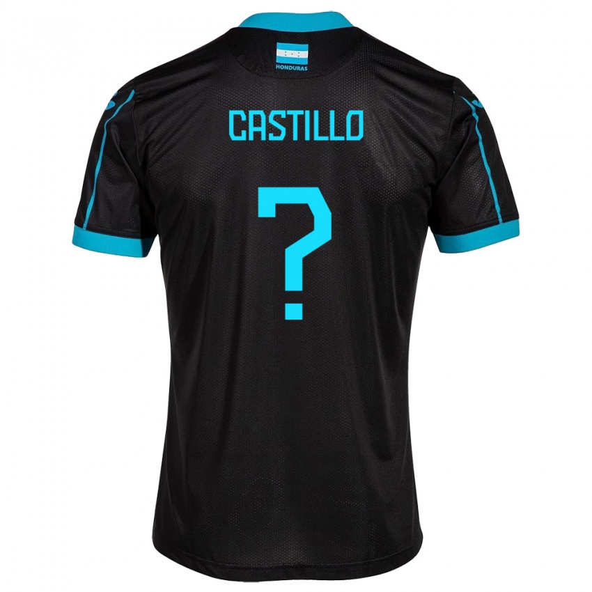 Hombre Camiseta Honduras Jeferson Castillo #0 Negro 2ª Equipación 24-26 La Camisa Argentina