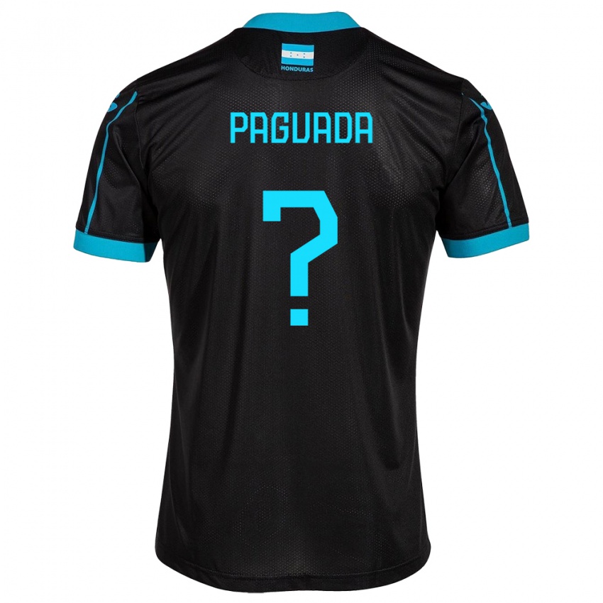 Hombre Camiseta Honduras Didier Paguada #0 Negro 2ª Equipación 24-26 La Camisa Argentina