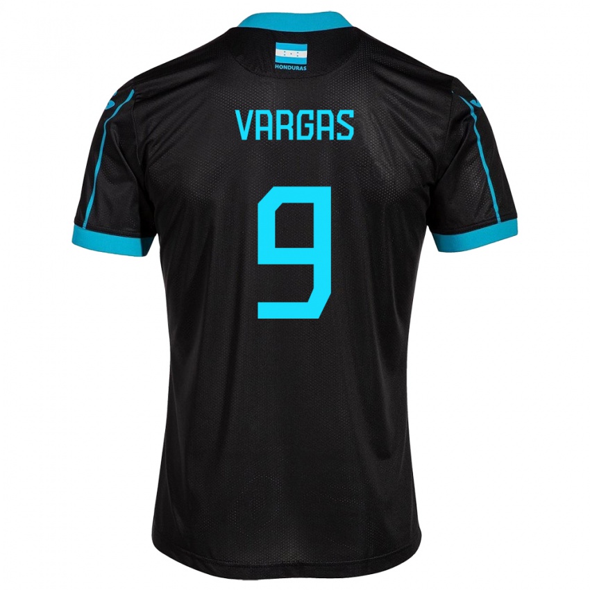 Hombre Camiseta Honduras Nayrobi Vargas #9 Negro 2ª Equipación 24-26 La Camisa Argentina