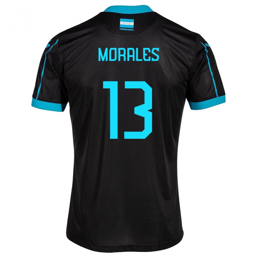 Hombre Camiseta Honduras Maikol Morales #13 Negro 2ª Equipación 24-26 La Camisa Argentina