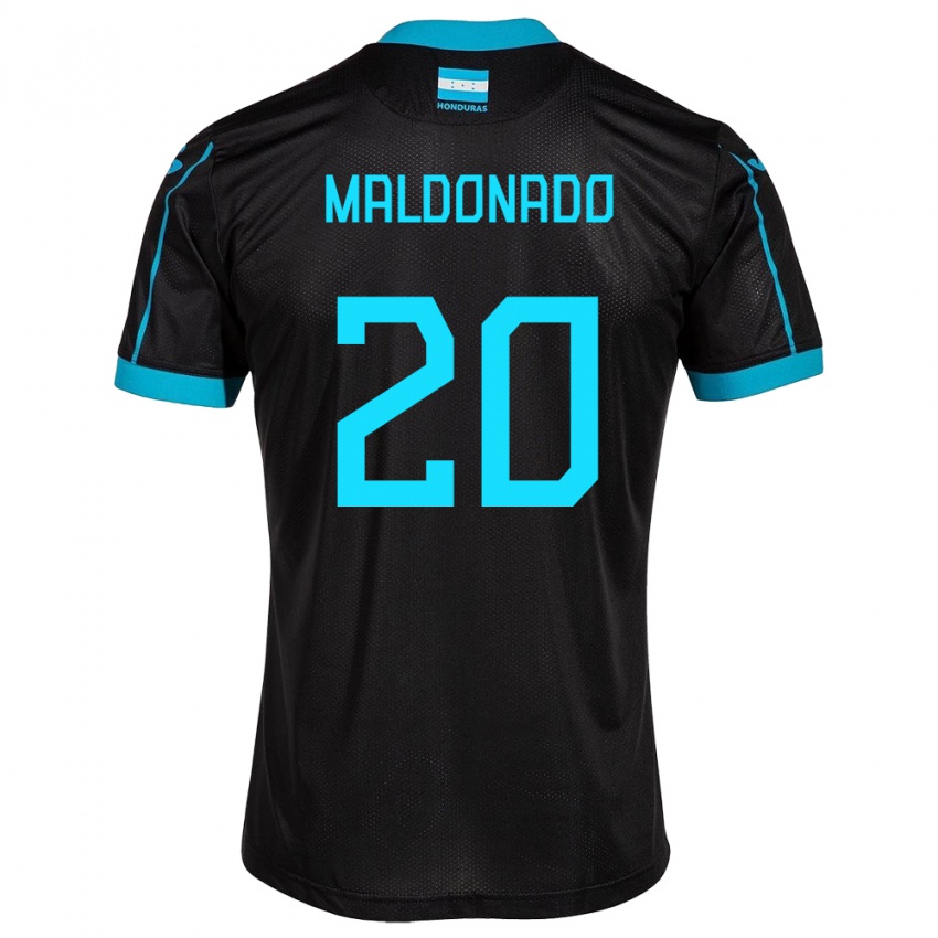 Hombre Camiseta Honduras Alessandro Maldonado #20 Negro 2ª Equipación 24-26 La Camisa Argentina