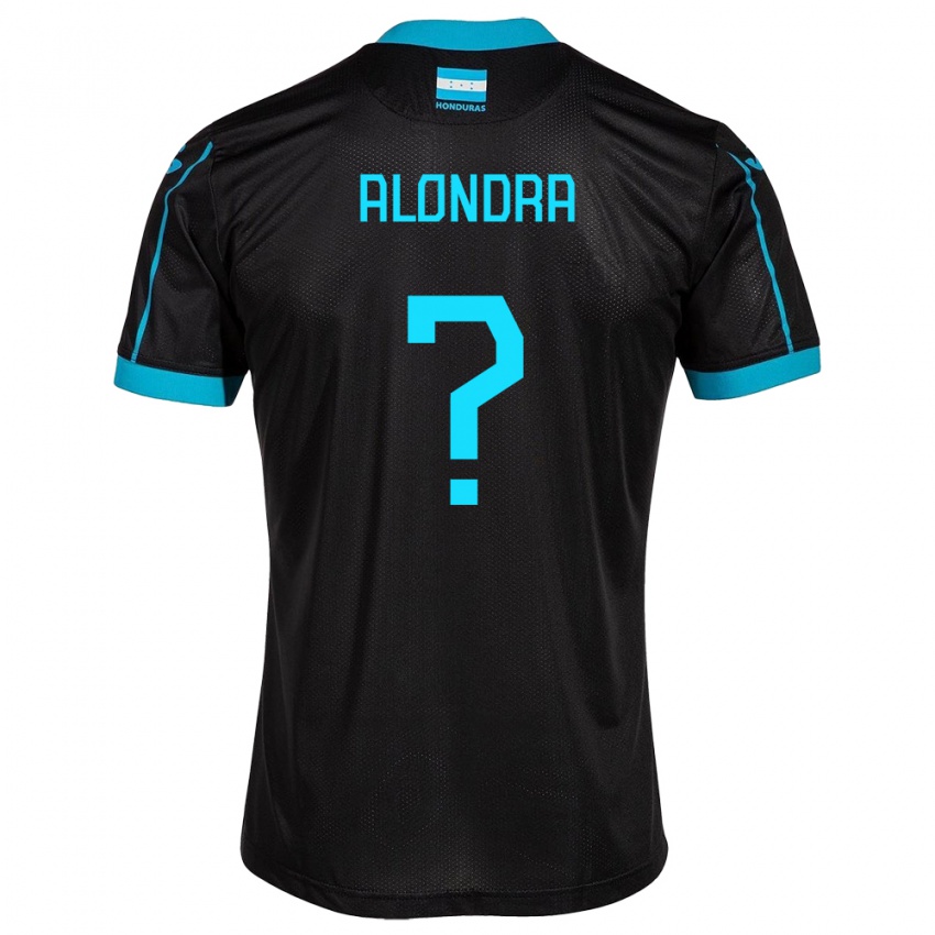 Hombre Camiseta Honduras Alondra Aguilar #0 Negro 2ª Equipación 24-26 La Camisa Argentina