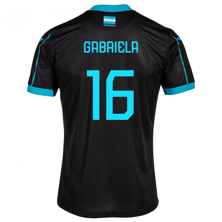 Hombre Camiseta Honduras Gabriela García #16 Negro 2ª Equipación 24-26 La Camisa Argentina