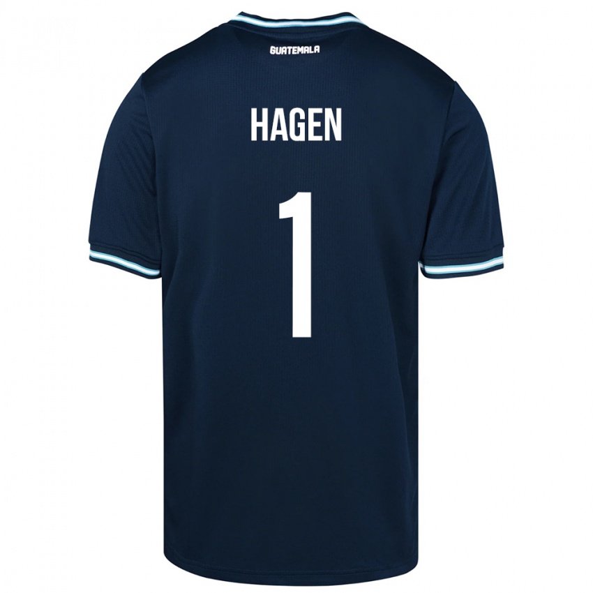 Hombre Camiseta Guatemala Nicholas Hagen #1 Azul 2ª Equipación 24-26 La Camisa Argentina